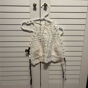 Forever 21 Ivory Crochet Halter